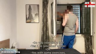 Straight handyman takes his first gay blowjob and fucks a tenant raw for the first time