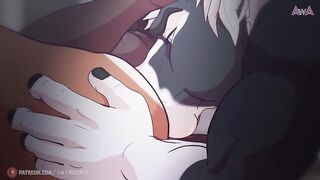 Horse threesome rimming furry gay animation teased