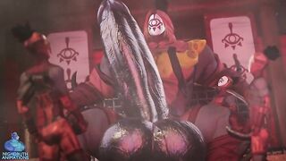 Blade Master throbbing cock grows in tight latex growing big