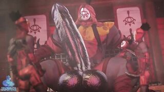 Blade Master throbbing cock grows in tight latex growing big
