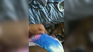 TyeDye dick tearing up tight gay boxer briefs endless cum