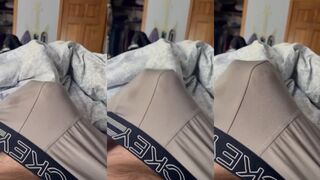 Thick white cum river flooding tight boxer briefs raw and messy