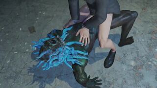 Gay Hunter G gets monster masked raw top cumshot animation parody