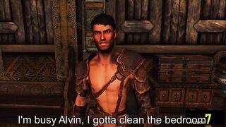 Boys ruined by rough daddy soldiers cum on face Skyrim animation.