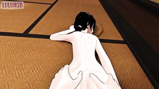 Femboy seduces his straight friend in the bathhouse