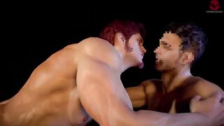 Subzero gets destroyed rough anal blowjob in Mortal Kombat gay hardcore