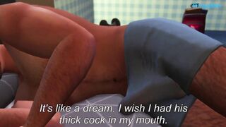 Daddy's friend seduces me raw with bulging monster cock