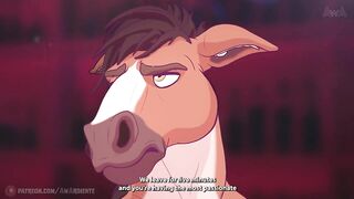 Furry gay stallion jerks off at wild sex party cartoon yiff animation