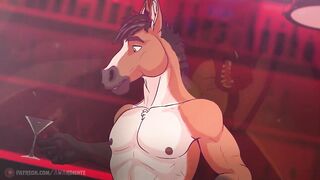 Furry gay stallion jerks off at wild sex party cartoon yiff animation