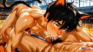 Twink catboy gets destroyed in raw gay 3d hentai