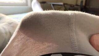 10 minute edging session thick cock big load white socks gay solo