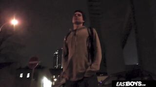 Stranger hand caresses muscle guy’s abs first time gay hunk