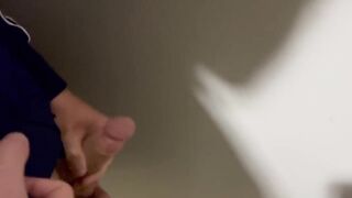 Straight guy destroyed in public toilet while jerking off caught in the act