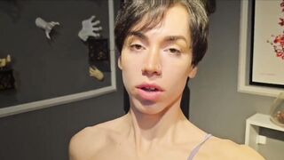 Asian femboy 18 twink gets throat wrecked by big cock