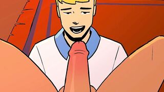 Freddy sucks then gets brutally fucked by his Latino Ghost Owner raw creampie