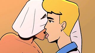 Freddy sucks then gets brutally fucked by his Latino Ghost Owner raw creampie