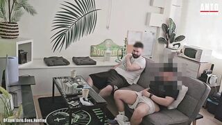 My straight friend Chris caught me jerking asks about last time big cock blowjob anal