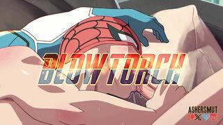 Blow torch Spider-Man & Human Torch yaoi animation teaser gangbanged