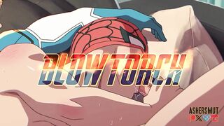 Blow torch Spider-Man & Human Torch yaoi animation teaser gangbanged