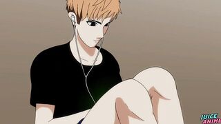 Bear Daddy ruins Christian twink sniffing his stinky underwear raw anime bareback