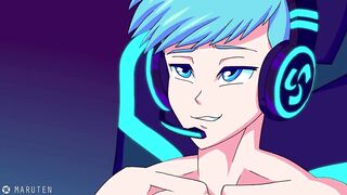 Maruten anime college twink takes gamer cock deep throat cumshot raw hentai swallow