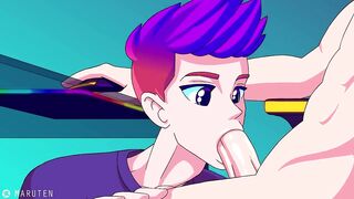 Maruten anime college twink takes gamer cock deep throat cumshot raw hentai swallow