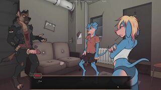 Wife watches husband get destroyed by huge furry dog in raw NTR slop