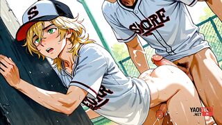 Broken Baseball Twink Gets Fucked Raw in Animated Yaoi Hentai