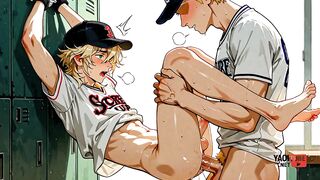 Broken Baseball Twink Gets Fucked Raw in Animated Yaoi Hentai