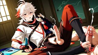 Genshin Impact Yaoi Kazuha Gets Destroyed Twink Hole Pound