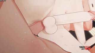 Femboy Felix choked and destroyed in gay Re Zero orgy