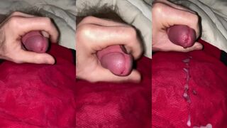 Talking dirty while I jerk off watching cum shoot and squirt all over my underwear