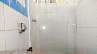 Bathroom Confessions Cum and Piss in Underwear Gagged Squirting Again