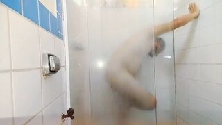 Bathroom Confessions Cum and Piss in Underwear Gagged Squirting Again