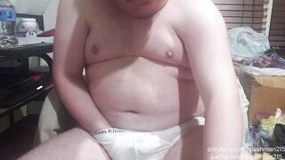 Chubby Boy Cums In Underwear Gushes Big Load