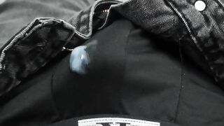 Hands-free cum in underwear blown load mess solo gay jerk off