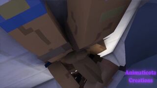Grindr hookup wrecks Minecraft hentai femboy raw bareback blowjob