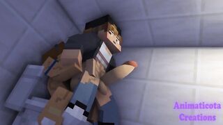 Grindr hookup wrecks Minecraft hentai femboy raw bareback blowjob