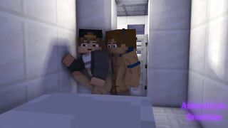 Grindr hookup wrecks Minecraft hentai femboy raw bareback blowjob