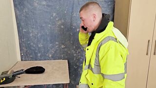 Tradie Boy worshipped after work by daddy with big dick
