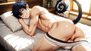 Blue Exorcist Yaoi Rin Okomura 3D Twink Gay Creampie Uncensored