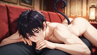 Blue Exorcist Yaoi Rin Okomura 3D Twink Gay Creampie Uncensored