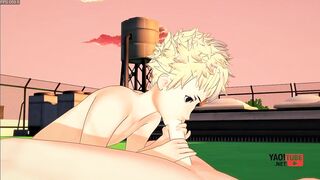 Ryuji's brutal plowing wrecks his face with hot cum