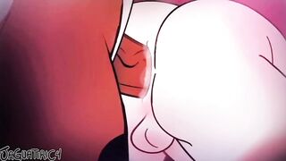 Angel Hazbin Hotel x OC gets destroyed gushing throats gaping creampie