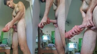 Thick cock slowly ruined by silicone mouth raw sloppy blowjob