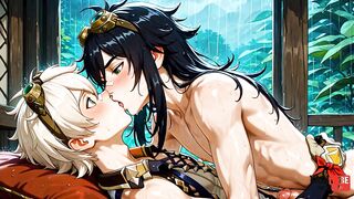 Genshin Impact Bennett Yaoi Twink Gets Destroyed Bareback and Creampied