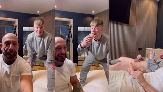 Virgin straight guy destroyed by thick British strap dick first time