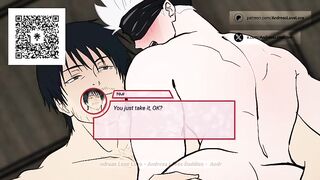 Animated Toei Gojo gets destroyed by Toji's thick cock on lap