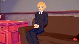 Ladybug Yaoi as CatNoir gets pounded with a dildo raw