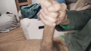 Little Man with Hairy Balls Pounds Fat Cock Raw and Gushes Cum Everywhere